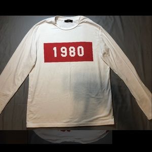 White 1980 Long Sleeve Shirt